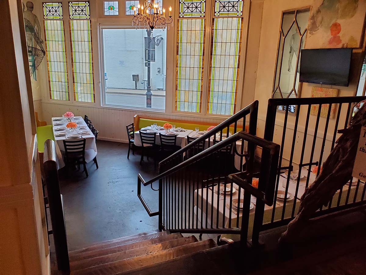 Arlington's bottom floor dining room and event space
