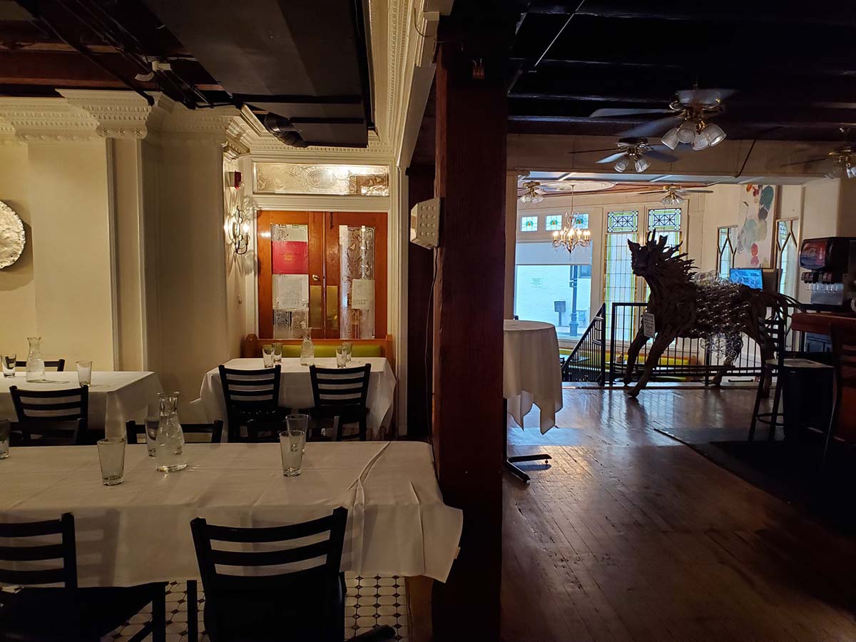 Arlington's bottom floor dining room