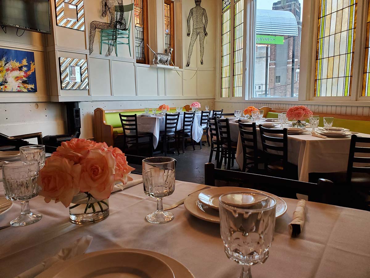 Arlington's bottom floor dining room event venue and catering
